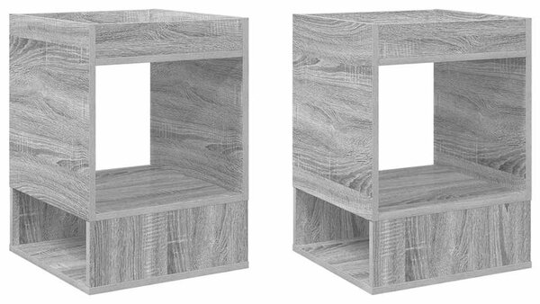 Végasztal 2 pcs Szürke Sonoma 40 x 40 x 56 cm Faanyag