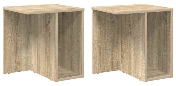 Végasztal 2 pcs Sonoma tölgy 37 x 32 x 40 cm Faanyag