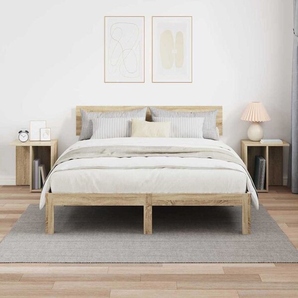 Végasztal 2 pcs Sonoma tölgy 37 x 32 x 40 cm Faanyag