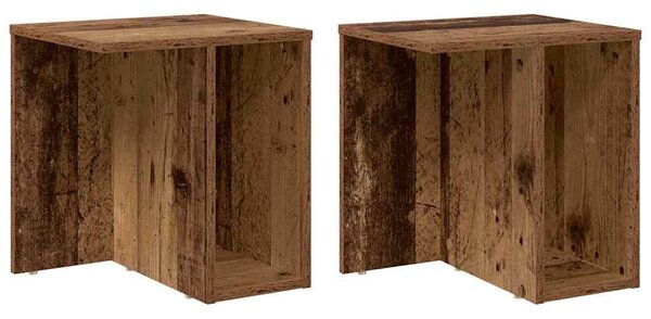 Végasztal 2 pcs Öreg fa 37 x 32 x 40 cm Faanyag