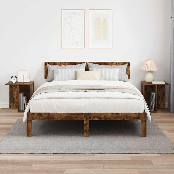 Végasztal 2 pcs Füstölt tölgy 37 x 32 x 40 cm Faanyag