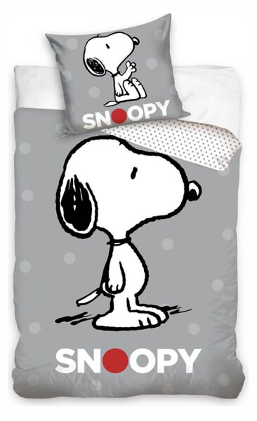 Gyerek ágyneműhuzat Snoopy Szürke