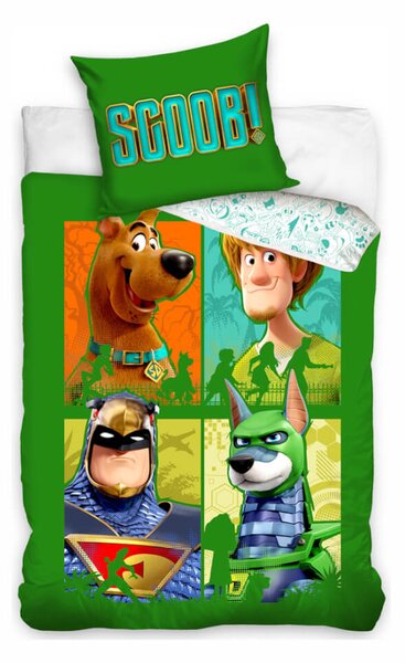 Gyerek ágyneműhuzat Scooby Doo Zöld négyes