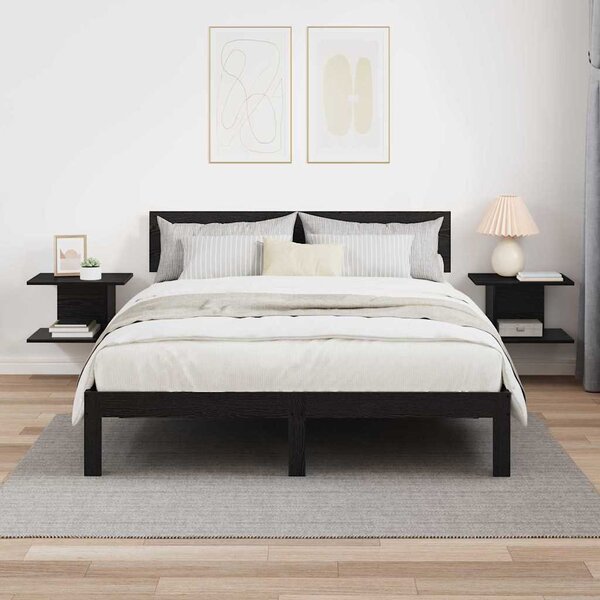 Éjjeli asztal 2 db Fekete tölgy 40 x 30 x 25 cm Szerelt Fa