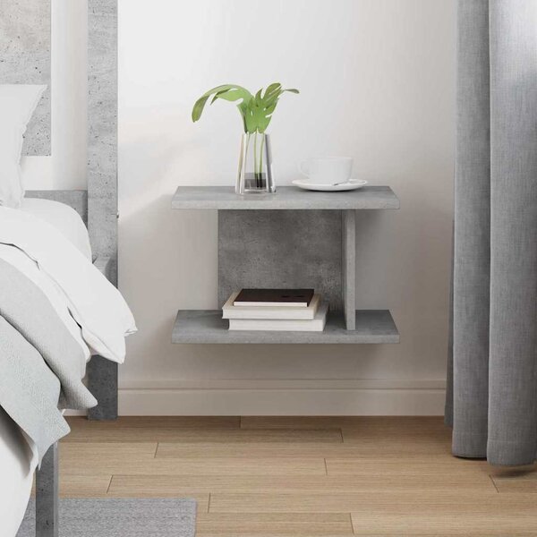 VidaXL Éjjeli asztal Beton Szürke 40 x 30 x 25 cm Faanyag