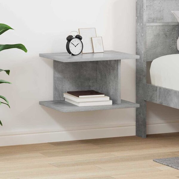 VidaXL Éjjeli asztal Beton Szürke 40 x 30 x 25 cm Faanyag
