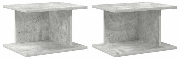 Éjjeli asztal 2 db Beton Szürke 40 x 30 x 25 cm Szerelt Fa