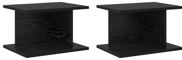 Éjjeli asztal 2 db Fekete tölgy 40 x 30 x 25 cm Szerelt Fa