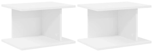 VidaXL Éjjeli asztal 2 pcs Fehér 40 x 30 x 25 cm Faanyag