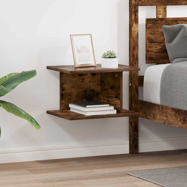 Éjjeli asztal 2 db Füstölt tölgy 40 x 30 x 25 cm Szerelt Fa