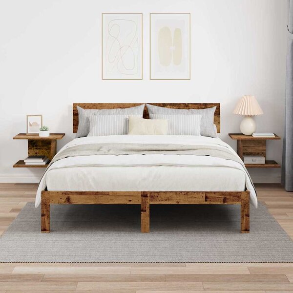 VidaXL Éjjeli asztal 2 pcs Öreg fa 40 x 30 x 25 cm Faanyag