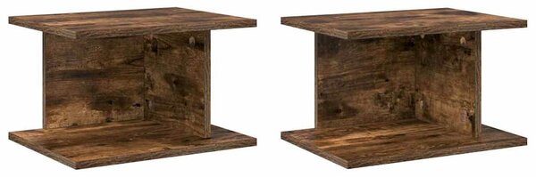 Éjjeli asztal 2 db Füstölt tölgy 40 x 30 x 25 cm Szerelt Fa