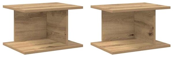Éjjeli asztal 2 db Artisan tölgy 40 x 30 x 25 cm Szerelt Fa