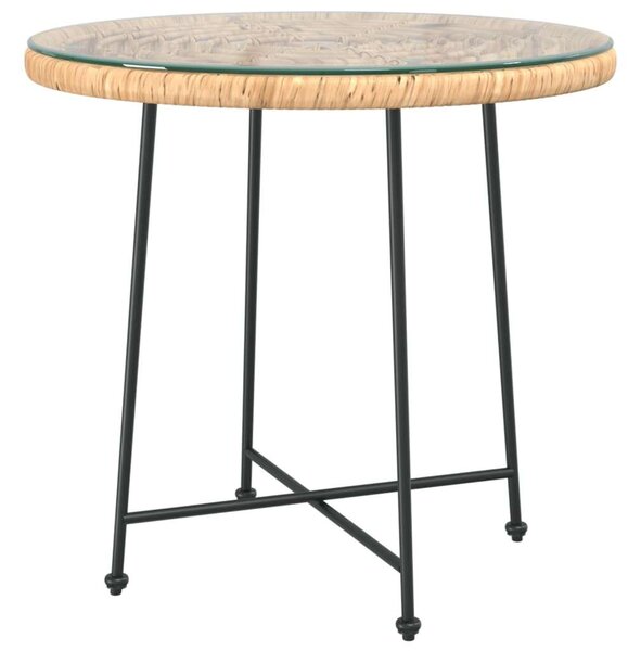 Kerti Étkezőasztal - Edzett Üveg, Acél - 80 cm