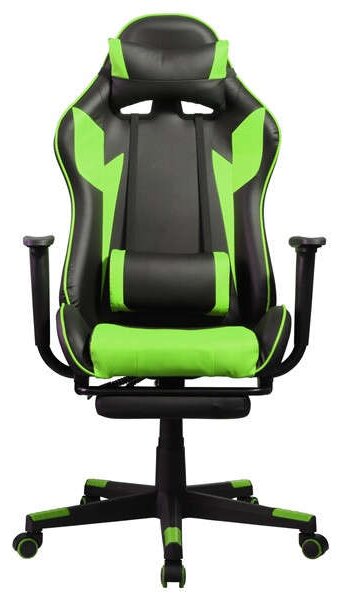 IRIS Gamer Szék - Fekete-Zöld - Kihúzható Lábtámasszal