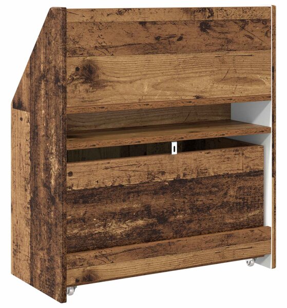 Gyerek Könyvespolc fiókkal Öreg fa 60 x 29,5 x 69 cm Faanyag