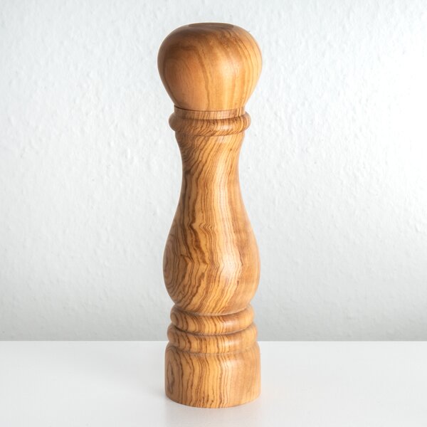 Kézműves olajfa borsőrlő – hagyományos (21 cm)