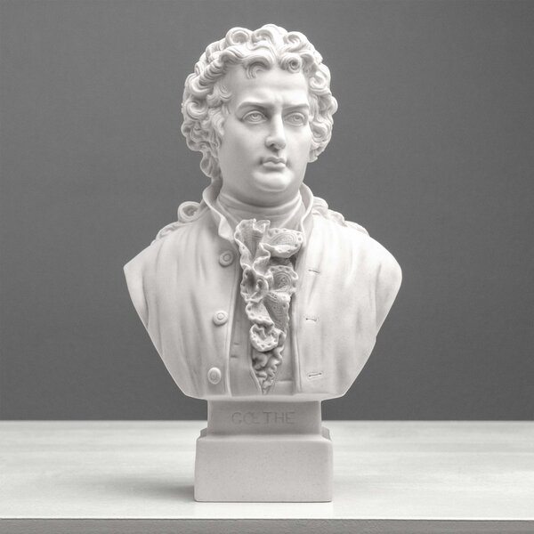 Goethe márvány mellszobor – német költő neoklasszikus dekor