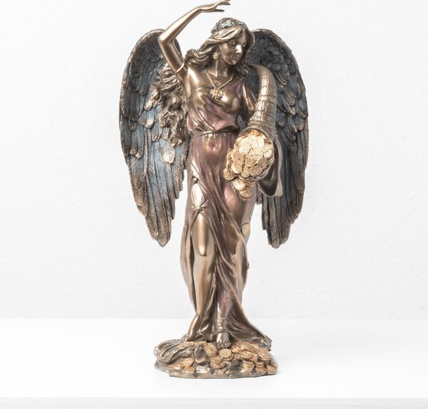 Fortuna istennő szobor bőségszaruval – Hidegöntésű bronz figura