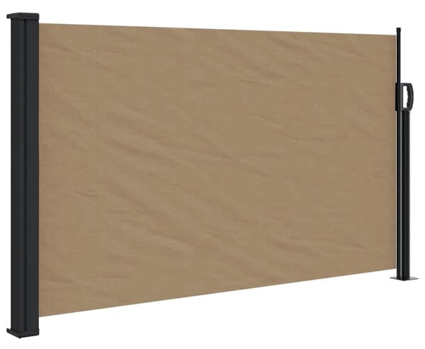 Tópszínű behúzható oldalsó napellenző 120 x 500 cm