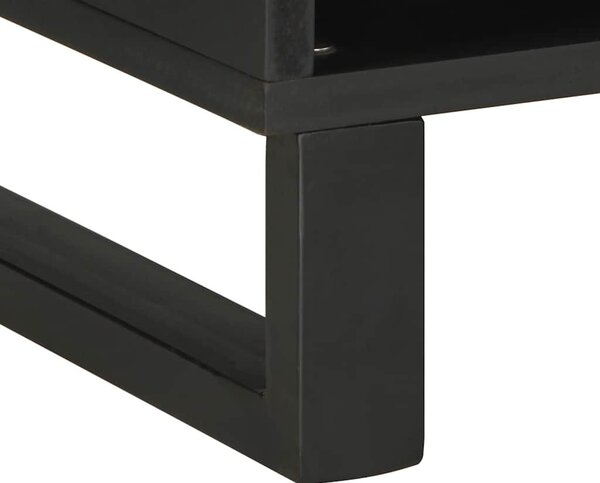 Fekete tömör mangófa TV-szekrény 100 x 33 x 46 cm