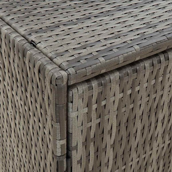 Szürke polyrattan kerti tárolószekrény 59 x 40 x 180 cm