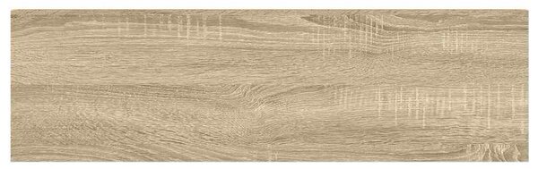 2 db fehér-tölgyszínű MDF lebegő fali polc 90 x 23,5 x 3,8 cm