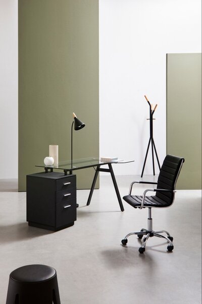SALERNO modern íróasztal - 150cm - fekete