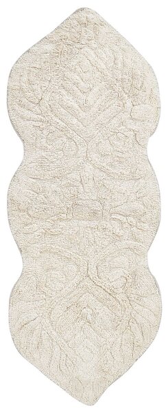 Fürdőszobaszőnyeg CANBAR Világosbézs 150 x 60 cm Pamut