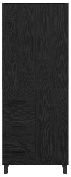 Magasfiú fiókkal 2 pcs Fekete tölgy 69,5 x 34 x 180 cm