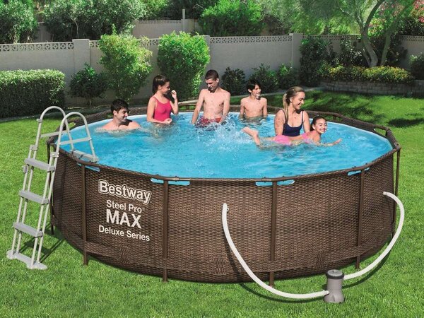 Bestway Steel Pro MAX Deluxe 366x100cm Fémvázas medence létrával és szivattyúval