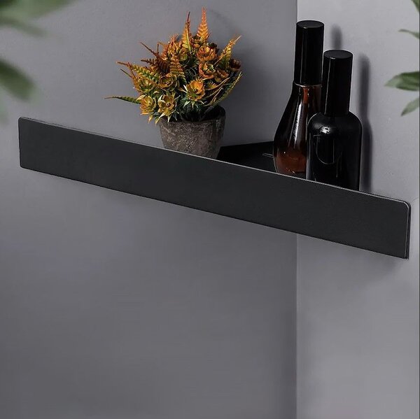 Rea Rea, fürdőszobai polc 285x145x40 mm, SF07, fekete matt, REA-06012