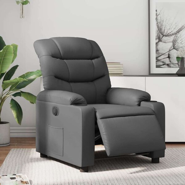 Relax Fotel Elektromos - Szürke Műbőr