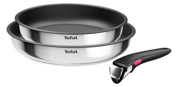 Rozsdamentes acél serpenyő készlet tapadásmentes felülettel, levehető nyéllel 2 db-os ø 26 cm INGENIO Cook Eat L8813S75 – Tefal