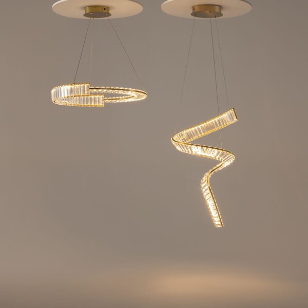 Maytoni modern függeszték krone sárgaréz átlátszó myp097pl-l36bs3k1