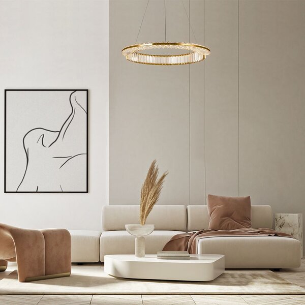 Maytoni modern függeszték krone sárgaréz átlátszó myp097pl-l36bs3k1