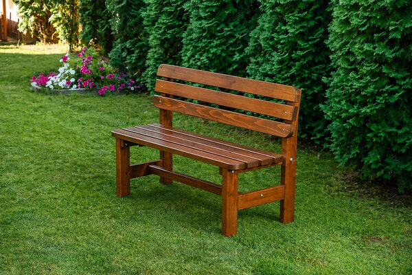 MASIV söröző szett 150x70cm - tömör lucfenyő - asztal + pad háttámlával