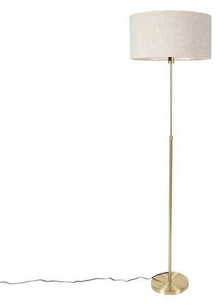 Állítható aranyszínű állólámpa világosszürke árnyalattal 50 cm - Parte