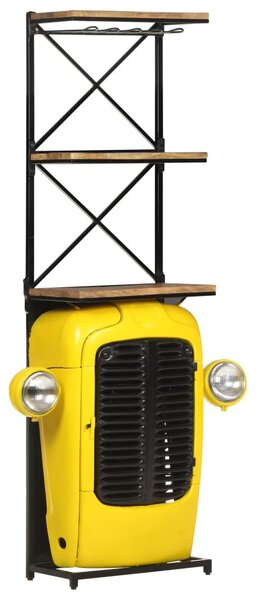 Sárga tömör mangófa traktor borszekrény 49 x 31 x 172 cm