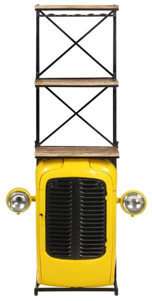 Sárga tömör mangófa traktor borszekrény 49 x 31 x 172 cm