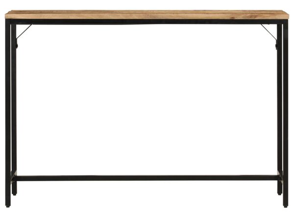 Tömör nyers mangófa és vas tálalóasztal 110 x 30 x 75 cm