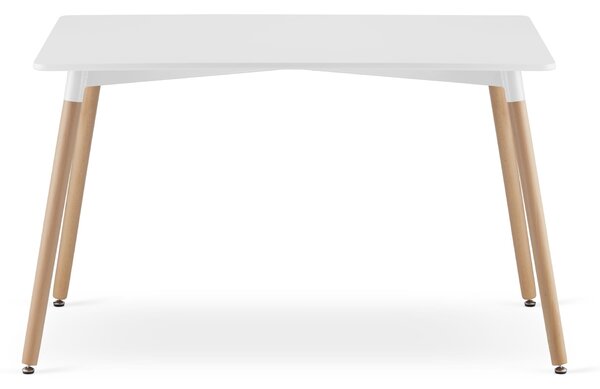 Étkező garnitúra 1 + 4, ADRIA 120x80cm fehér asztal + BALI MARK szék szürke
