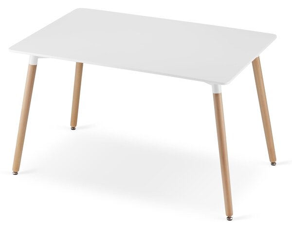 Étkező garnitúra 1 + 4, ADRIA 120x80cm fehér asztal + BALI MARK szék szürke