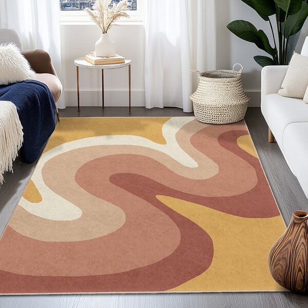 Okkersárga-törtrózsaszín mosható szőnyeg 160x230 cm Strawberry Creamsicle – Mila Home