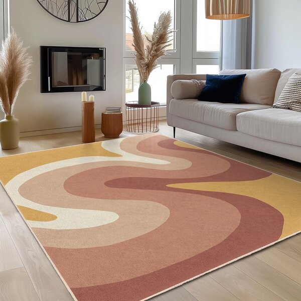 Okkersárga-törtrózsaszín mosható szőnyeg 160x230 cm Strawberry Creamsicle – Mila Home