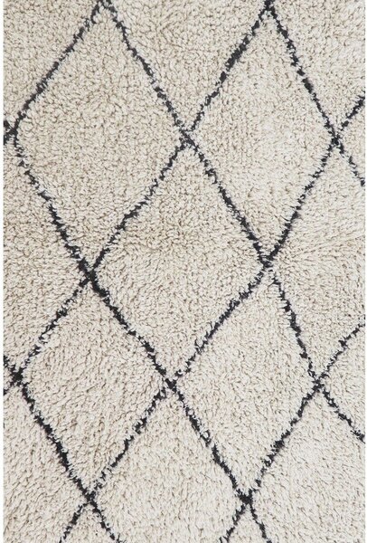 Krémszínű mosható kézi szövésű pamut szőnyeg 70x100 cm Mini Bereber – Lorena Canals
