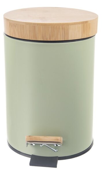 Világoszöld fém pedálos szemetes 3 l Greenish – Orion