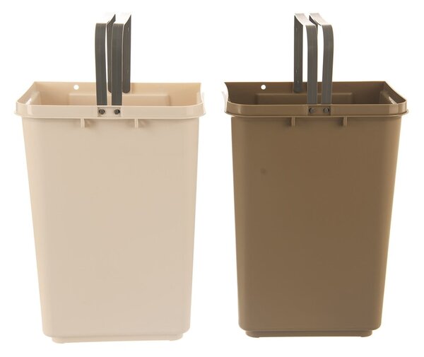 Fehér-bézs műanyag szelektív szemetes 2x20 l Duo Dust – Orion