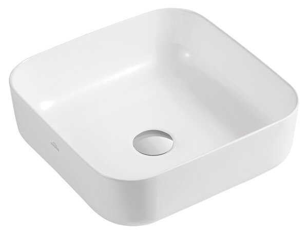 Invena Malaga, kerámia munkalap mosogató 390x390x140 mm, fehér fényes, INV-CE-39-001-C