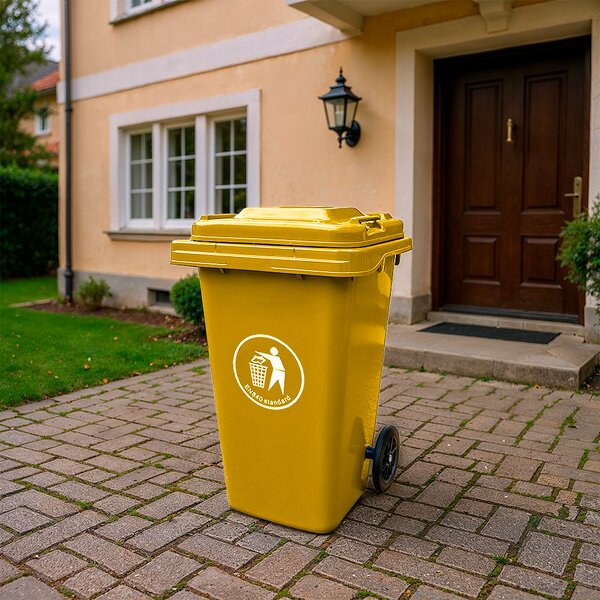 Hulladéktároló 240L sárga